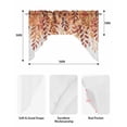 thumbnail image 5 of Burnt Orange Eucalyptus Leaves Swag Valances for Windows, Small Curtains Drapes, Fall Botanical Leaf Kitchen Window Curtains Over Sink Rod Pocket Window Treatment Valance for Bedroom/Bathroom 56"x36", 5 of 5