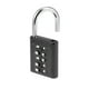 thumbnail image 5 of Candado de botón de combinación de 10 dígitos Uxcell, para armario de lockers, negro, 5 of 5