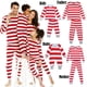 thumbnail image 2 of Conjuntos navideños para padres e hijos más vendidos, conjunto exclusivo con estampado de rayas rojas y blancas, 2024, 2 of 5