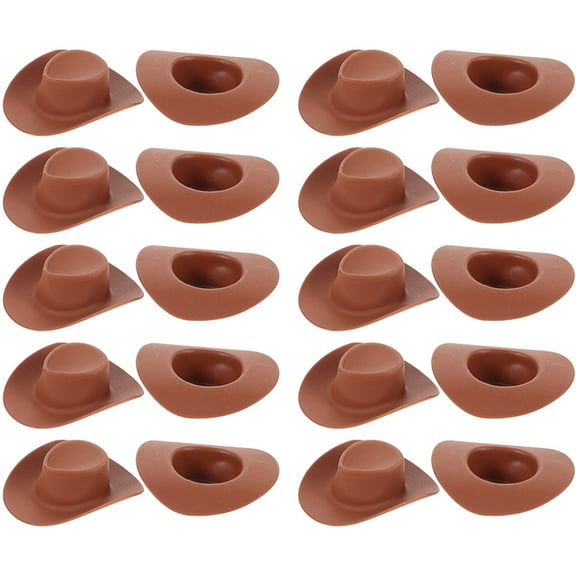 Mini Cowboy Hat 30 Pcs Replaceable Miniature Hats DIY Tiny Pink Craft Small Plastic