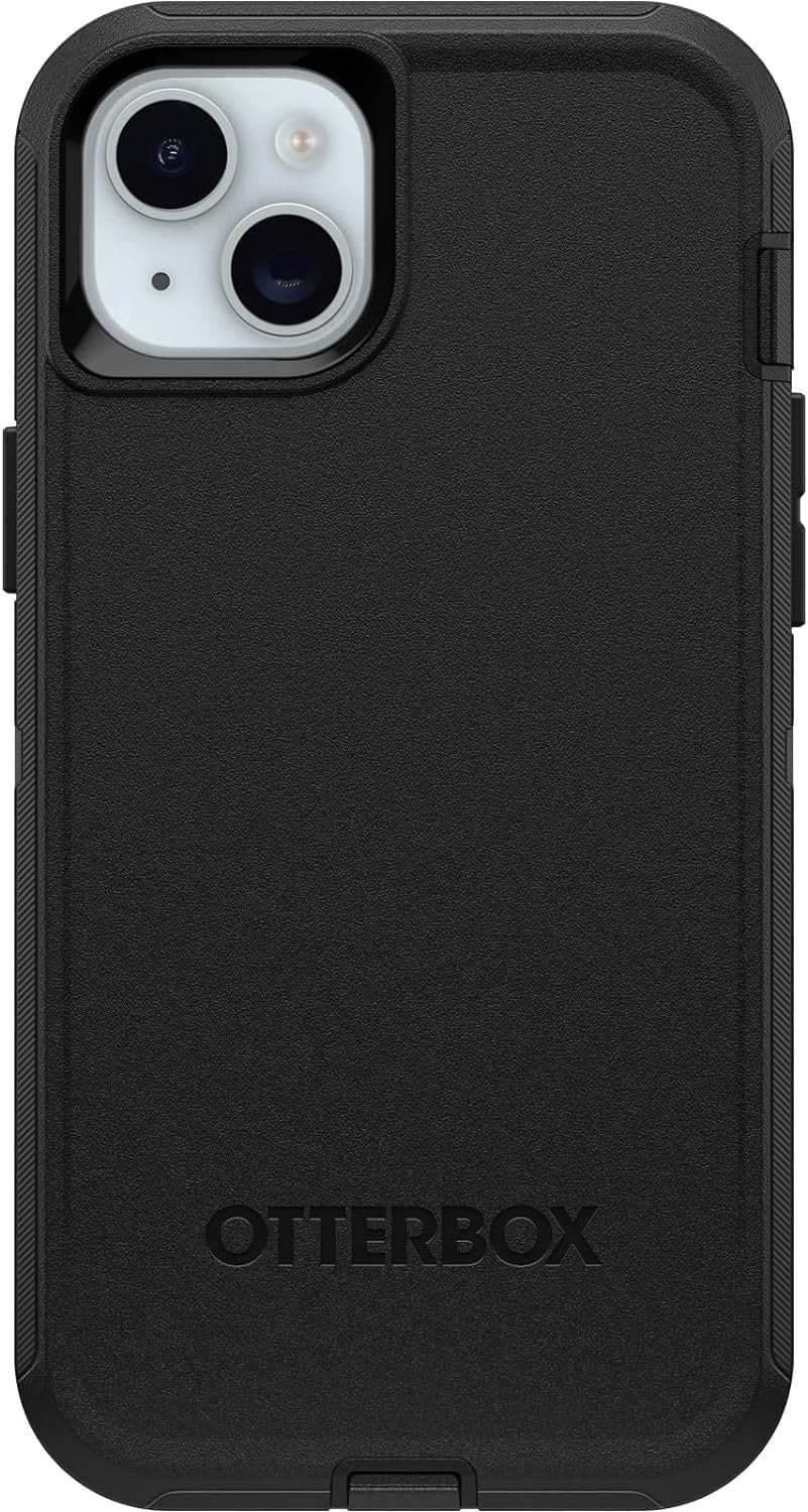 OtterBox iPhone 15 Plus & iPhone 14 Plus Only - Defender Series Case - Black - Screenless - Rugged & Durable - with Port Protection - Holster Clip Includes - Non-Retail Packaging