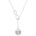 thumbnail image 1 of Delight Jewelry Silvertone Domed Follow Your Arrow Silver tone Elegant Infinity Lariat Necklace, 1 of 4