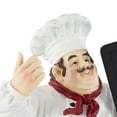 thumbnail image 5 of 15" x 19" Multi Colored Polystone Chef Sculpture with Chalkboard, by DecMode, 5 of 14