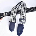 thumbnail image 1 of Blue White Pattern Fashion Printed Acoustic Electric Guitar Strap Widened Acoustic Guitar Strap Universal Strap, 1 of 3