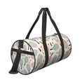 thumbnail image 3 of Xecao Cute Tennis Racket print Round Travel Duffel Bag is a foldable gym bag with an inner pocket, perfect for travel sports, 3 of 8