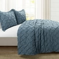 thumbnail image 6 of Lush Decor Ravello Pintuck 3-Piece White Duvet Cover, Full/Queen, 6 of 11
