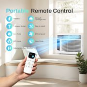6000 BTU Window Air Conditioner, Cools Rooms Up to 250 Sq. Ft., Energy Saving Window AC Unit with Remote Control, LED Display, Sleep Mode, 3 Cooling Speeds, Washable Filter, Easy Installation Kit Inc
