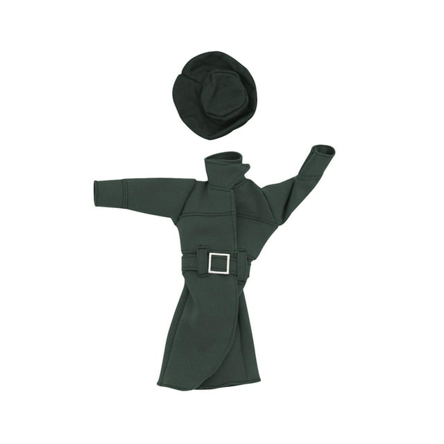 Figuras de acción femeninas a escala 1/6, ropa con sombrero, elegante accesorio para fotografía de escena, decoración de muñecas, ropa para cuerpo de Verde