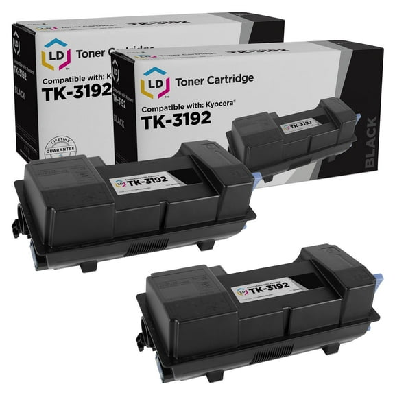 LD Products Compatible Replacement Kyocera Mita TK-3192 Black Laser Toner 2-Pack for ECOSYS P3060dn