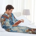thumbnail image 6 of Naloa Dog Angel Ascension Men’s Pajamas Set - Long Sleeve Button Down Sleep Shirt and Pajama Bottoms Sleepwear Set-XX-Large, 6 of 7