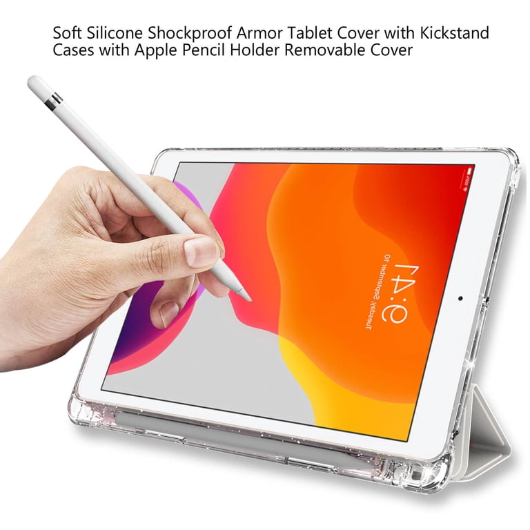 Dteck iPad 8th 7th Generation Case with Pencil Holder - Slim Folio 