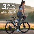 thumbnail image 4 of VARUN Folding Electric Bike - Peak 750W Motor Foldable Electric Bike, With 48V Removable Battery, Up to 20+MPH 50 Miles, 21-Speed Gears & Dual Hydraulic Suspension, 4 of 8