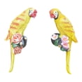 thumbnail image 2 of 2 piezas de estatua de loro colgante, escultura de loro, decoración del hogar, arte realista, regalo Amarillo, 2 of 9