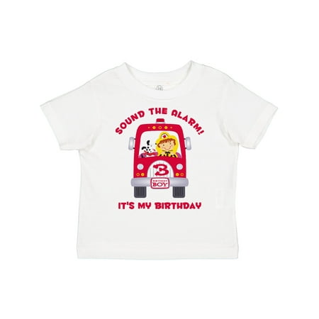 

Inktastic Fire Truck 3rd Birthday Boy Gift Toddler Boy Girl T-Shirt
