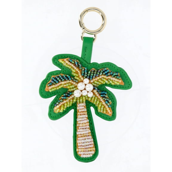 No Boundaries Women's Festival Bag Charm, Multi Beaded Palm