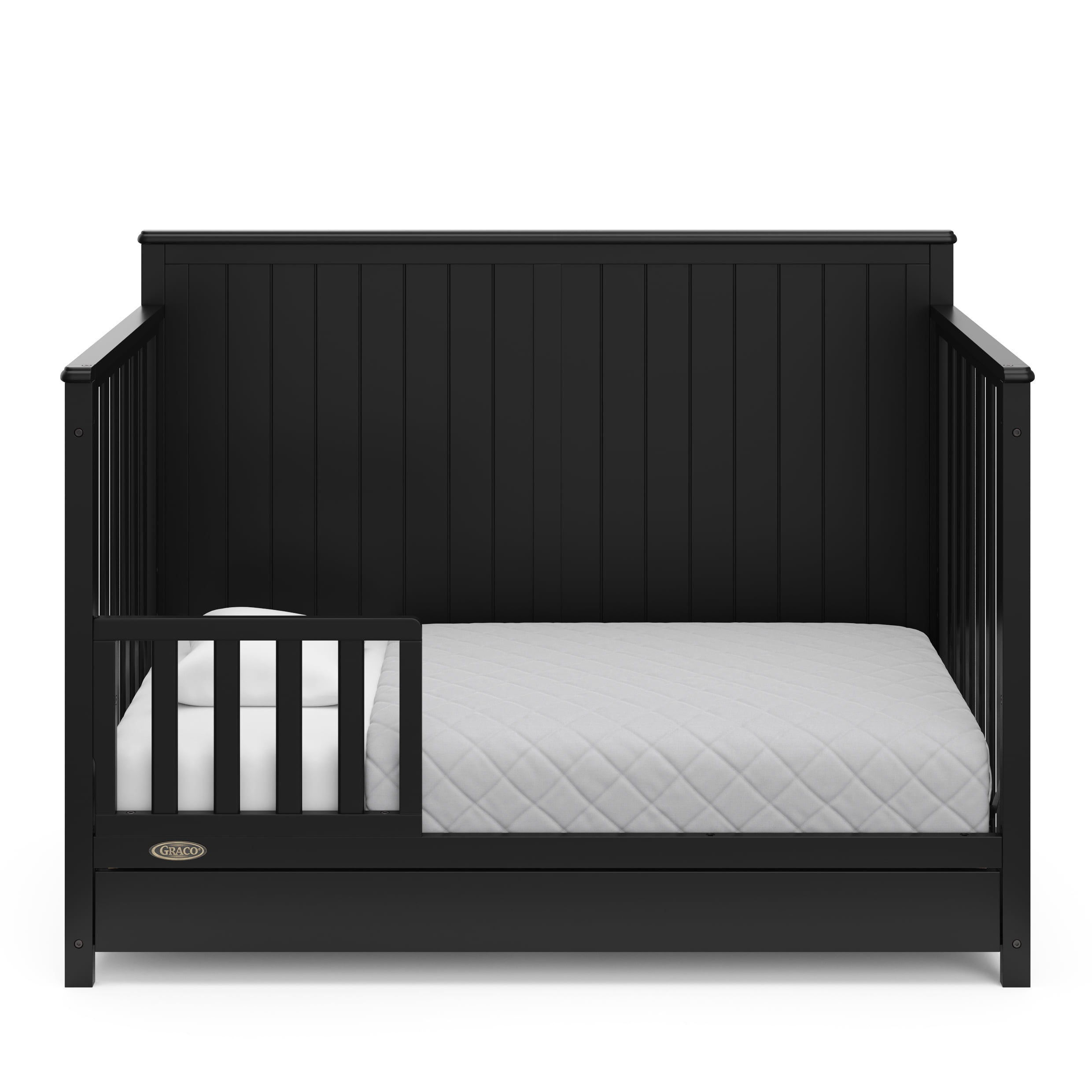 Graco Hadley 5-in-1 Convertible Baby Crib with Drawer, Black