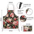 thumbnail image 3 of Pioneer Flower Floral Print Pattern Apron-Garden Aprons for Women with Pockets-Cotton Linen Waterproof Kitchen Cooking Gardening Aprons Adjustable for Kitchen,Cooking,BBQ and Salon 33x27 Inch, 3 of 7