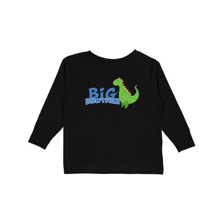 

Inktastic Big Brother Green Dinosaur Gift Toddler Boy Girl Long Sleeve T-Shirt