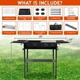 thumbnail image 3 of Ktaxon Portable Steel Charcoal Grill BBQ Grill Foldable Grill w/ Storage Bag Black, 3 of 7