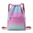 thumbnail image 1 of Drawstring Gym Backpack Waterproof Gradient Color Basketball Bag Foldable Sports Backpack for Men Women Soccer Training Swimmers, 1 of 8