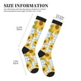 thumbnail image 2 of Picia Blue White Plaid Sunflower Printed Sports Compression Socks - 15-20mmHg Graduated Compression, High-Performance Soft and Breathable Socks for Men and Women, 2 of 5