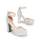 thumbnail image 2 of Sandalia DREAM PAIRS SDPU2419W Plata con Brillo Tacones Plataforma, 2 of 7