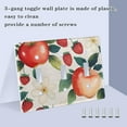 thumbnail image 3 of Yayeee Toggle Light Switch Wall Plate 2-Gang 4.56"x4.48" Decorative Outlet Cover, Strawberry Pattern, 3 of 7