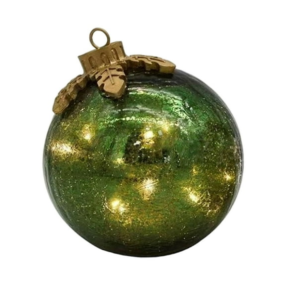 Adorno de bola navideña para árbol de Navidad, decoración colgante para escritorio, decoración LED navideña Verde