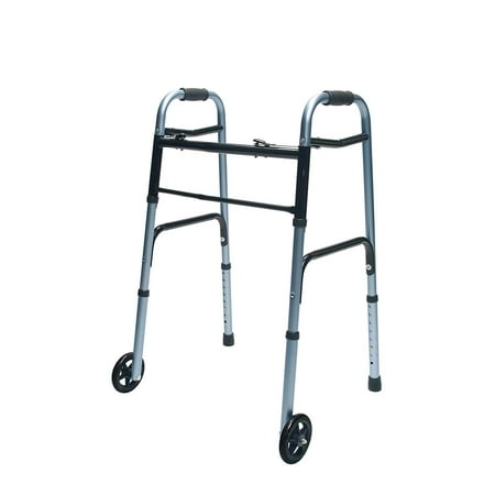 Lumex ColorSelect Adult Walker with 5" Wheels, Blue, 716270B-1