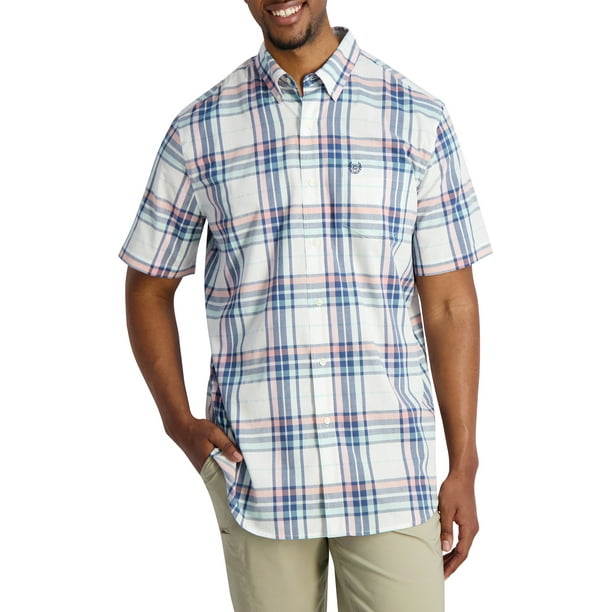 Chaps Men's Easy Care Sustainable Short-Sleeve Button Down Shirt-Size ...