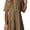 Khaki, variant on Womens V Neck Ruffle Short Sleeve Babydoll Mini Dress Casual A Line Dress for Summer