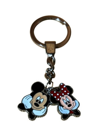 Disney Keychain Key Chain Letter N Initial Alphabet leather metal Mickey  Mouse