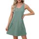 thumbnail image 1 of Vestido sin mangas con cuello en V para mujer, estilo informal y holgado con bolsillos, tejido de poliéster, tallas S-XXL, para playa/fiesta, 1 of 2