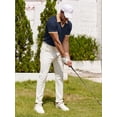 thumbnail image 5 of RICHCOIN Polo Shirts for Men V Neck Short Sleeve Golf Shirts Casual Textured Knit Old Money Tops, 5 of 7