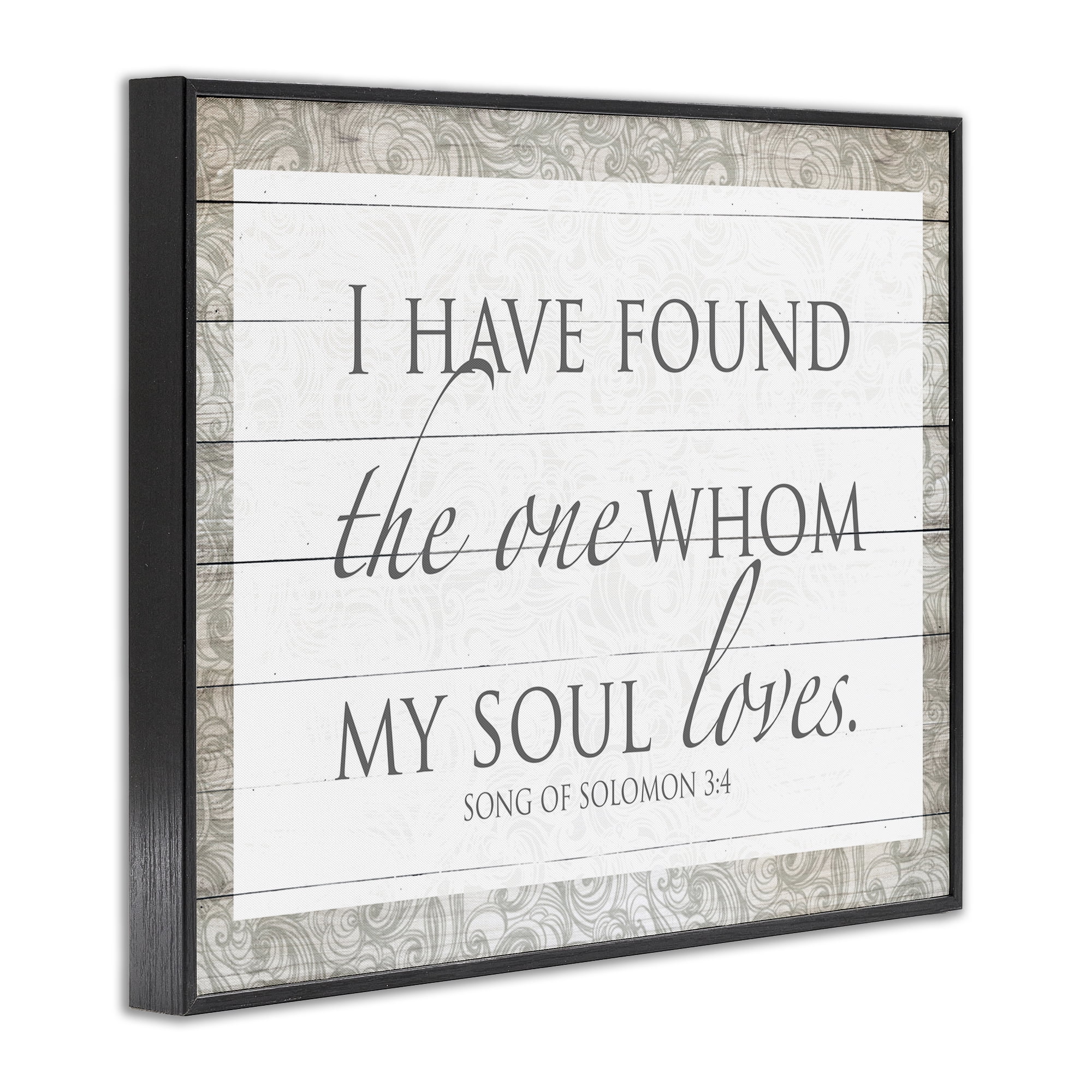 Stupell Industries The One Whom My Soul Loves Black Framed Giclee Art, design by SD Graphics Studio