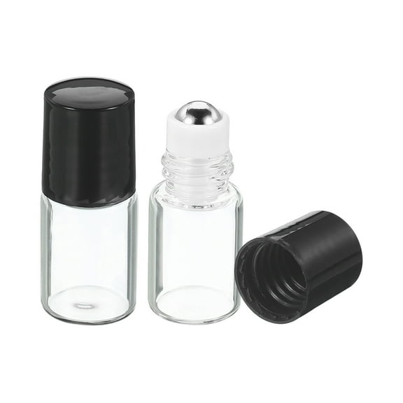 Uxcell 2mL Roller Bottles Glass Essential Oil Refillable Containers, Clear 6 Pack