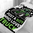thumbnail image 2 of Tractors Trucks Blanket Gifts for Boys, Boy Loves Trucks Flannel Throw Blanket Soft & Warm Bed Couch Living Room Blanket for Kids Adults\u2014All Season X-Small 30x40In (Toddler) Pet, 2 of 6
