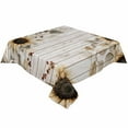 thumbnail image 2 of Vintage Sunflowers Tablecloth Square Table Cloth 60x60 , Waterproof Tablecloth Outdoor Table Cloth, Farmhouse Flowers Wooden Grain Washable Table Cover for Kitchen Dining Party, 2 of 8