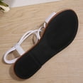 thumbnail image 4 of Yyuenw Women Flock Flat Sandals Crisscross Straps Open Toe Ankle Strap Summer Casual Walking Shoes, 4 of 9