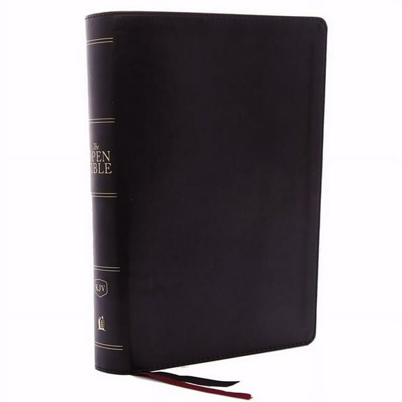 Nelson Bibles  KJV Open Bible - Comfort Print, Black Leathersoft