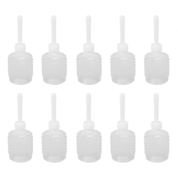 XIRQI 10 Pcs 200Ml Enema Bulb Vaginal Douche Anal Douche Enema Water Bottle Disposable Enema Applicators White