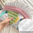 thumbnail image 4 of Twin XL Size Fitted Sheet Set - Coastal Nautical 2 Piece Bedding Sets 16" Deep Pocket Fitted Sheet with 1 Pillowcases, Summer Cute Cartoon Fishes Plaid Pink Brushed Microfiber Hotel Luxury Bed Sheets, 4 of 9