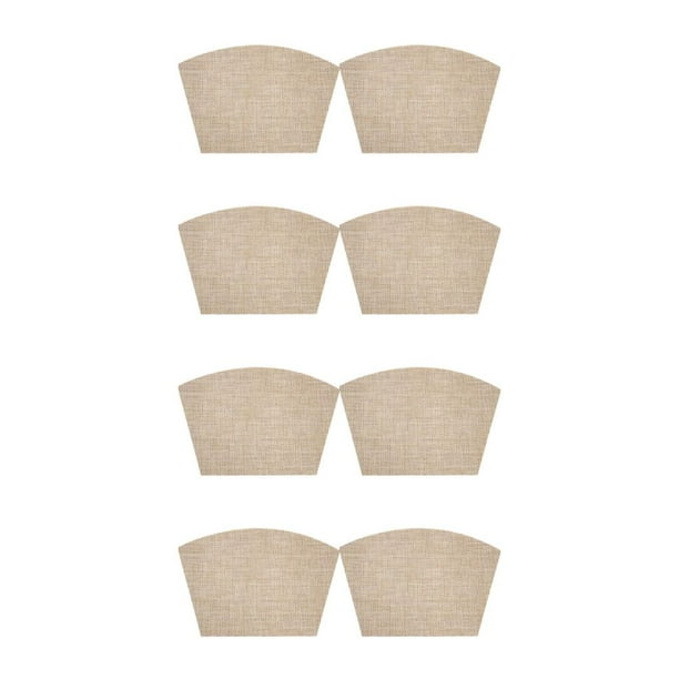 Manteles individuales Wosthever 4 Uds redonda PVC resistente a las manchas Beige 2Conjunto