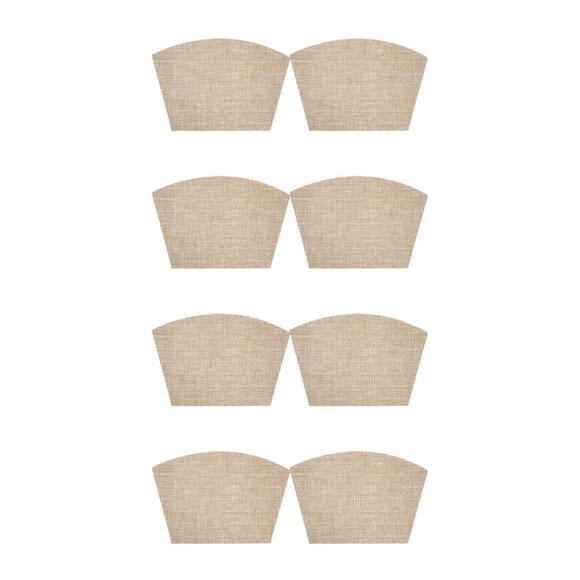 Manteles individuales Wosthever 4 Uds redonda PVC resistente a las manchas Beige 2Conjunto