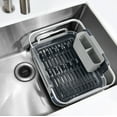 thumbnail image 3 of OXO Good Grips Sink Aluminum Dish Rack, Grey, One Size, 3 of 3