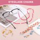 thumbnail image 3 of Cadenas de gafas de flores Uxcell para mujeres, cadenas ajustables para sujetar gafas de sol, cadenas para gafas, azul, 3 of 7