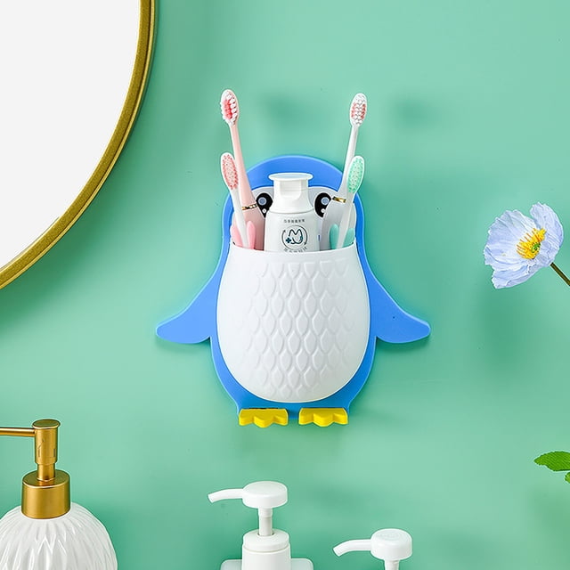 Oleegame 1PC Spoon And Lid Rest Creative Carto Stocking Penguin Settings Kitchen Toilet Toothbrush Tool Turn Into The Box Wall Hanging Storing Shelf