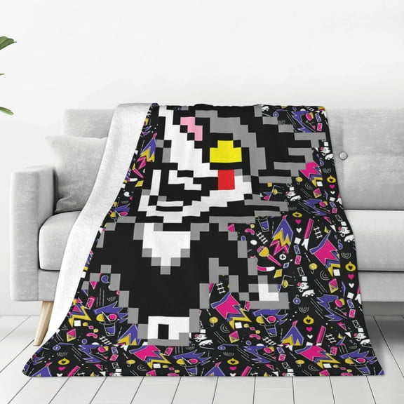 Spamton Deltarune Soft Micro Fleece Blanket Throw Lightweight Flannel Blankets for Bed Couch Sofa