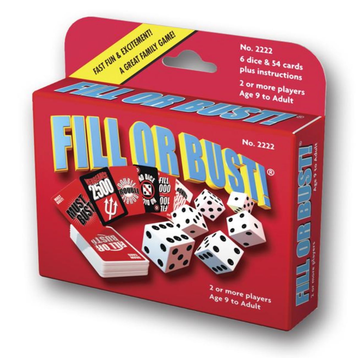 Fill or Bust Great Card and Dice Game - Toy - Family Fun For All Ages - Great Gift Idea - Perfect On Vacations, Family Game Night, Birthdays, Xmas