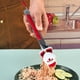 thumbnail image 4 of pstuiky Pinzas para alimentos de gel de sílice de acero inoxidable de 10 pulgadas con diseño navideño pinzas para barbacoa utensilios de cocina ideales para el hogar., 4 of 6